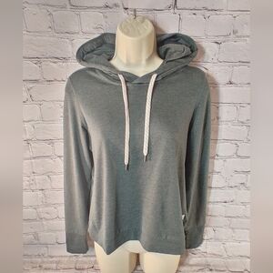 Vuori Essential Halo Womens Kelp Heather Green Hoodie Small